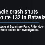 Motorcycle crash shuts down Route 132 in Batavia