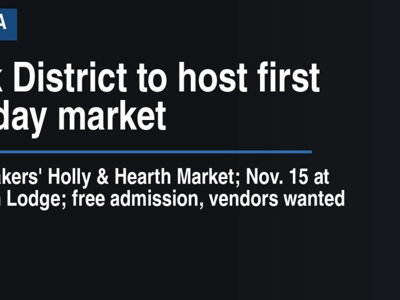 Park District to host first holiday market