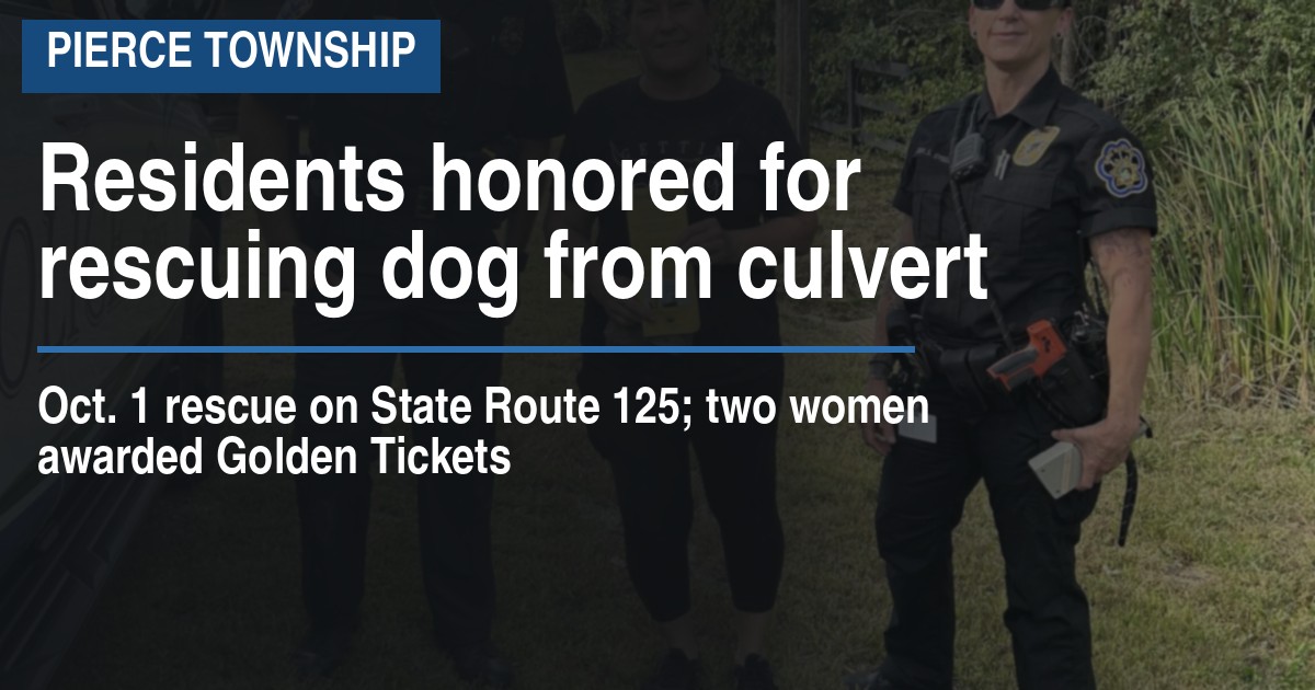 Residents honored for rescuing dog from culvert