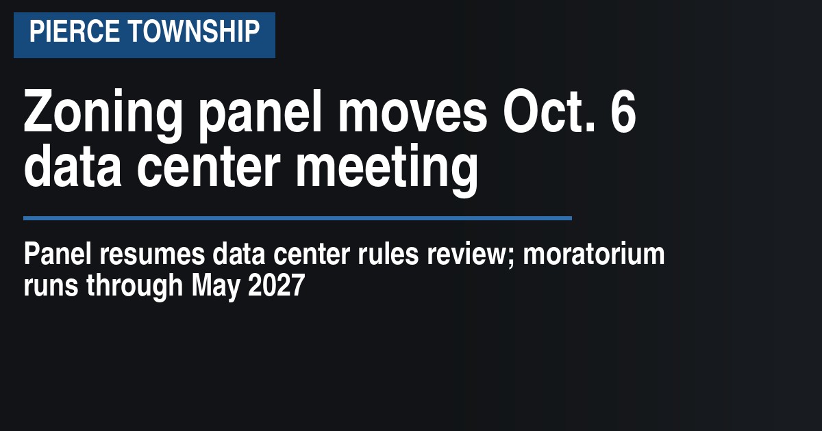 Zoning panel moves Oct. 6 data center meeting