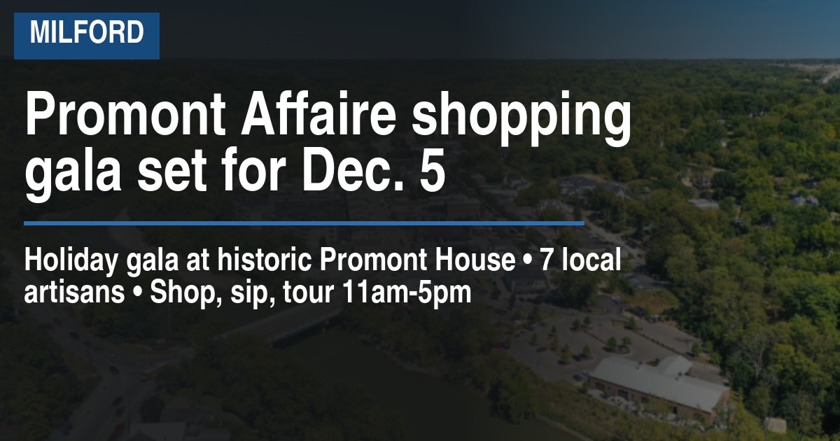 Promont Affaire shopping gala set for Dec. 5