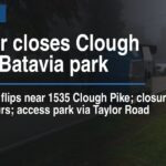 Rollover closes Clough Pike at Batavia park