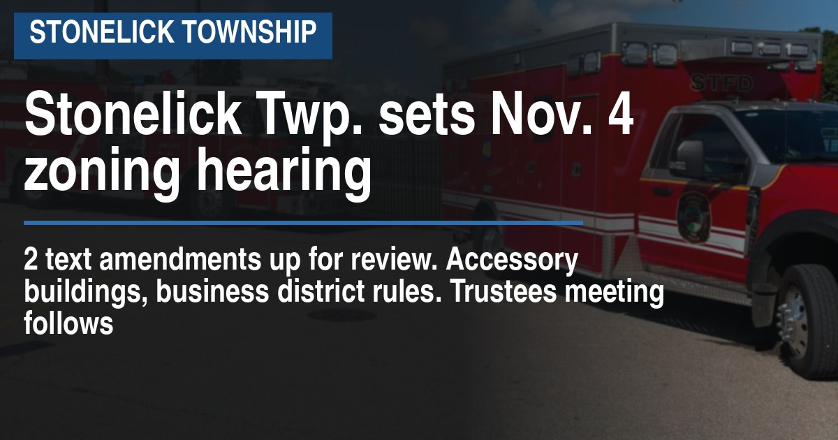 Stonelick Twp. sets Nov. 4 zoning hearing
