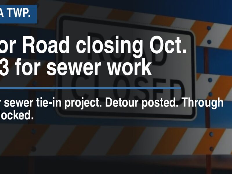 Taylor Road closing Oct. 19-23 for sewer work