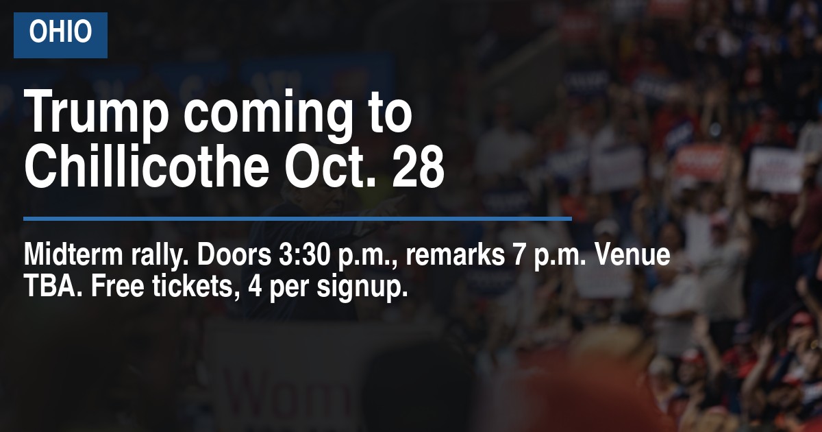 Trump coming to Chillicothe Oct. 28