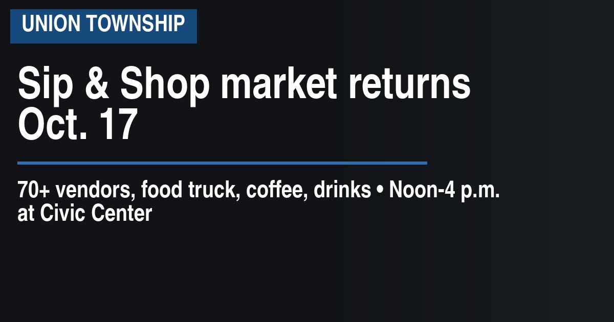Sip & Shop market returns Oct. 17