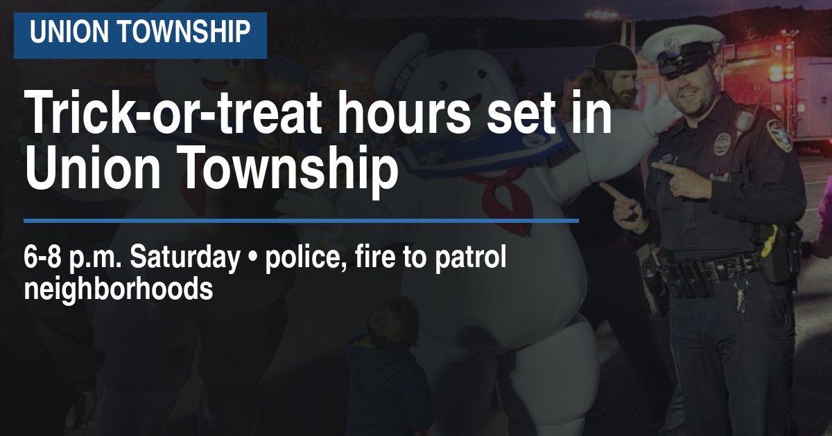 Trick-or-treat hours set in Union Township