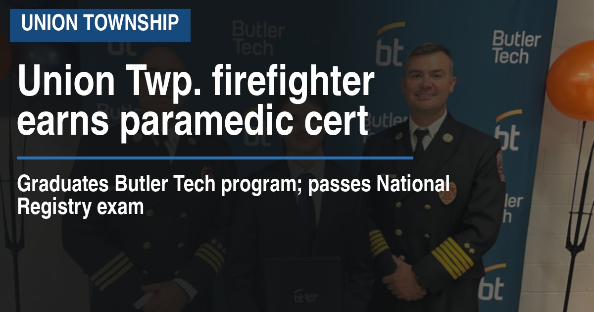 Union Twp. firefighter earns paramedic cert