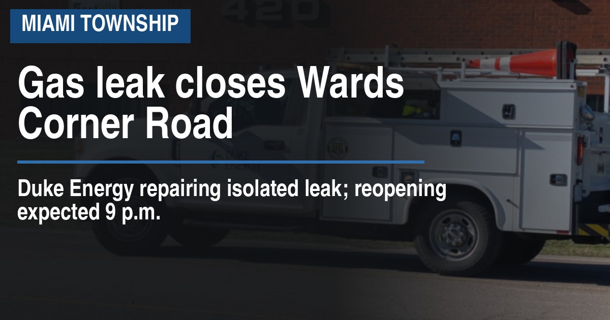 Gas leak closes Wards Corner Road